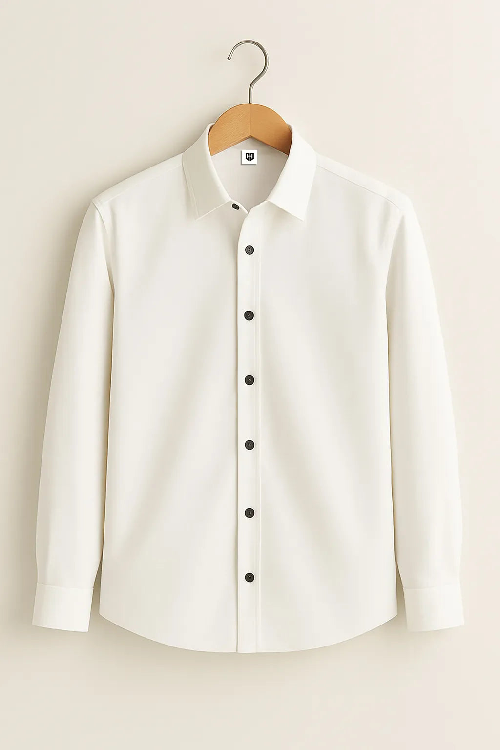 Gentlehaus's Signature White Camp Collar Design with Crisp Stitching and Polished Look Shirt