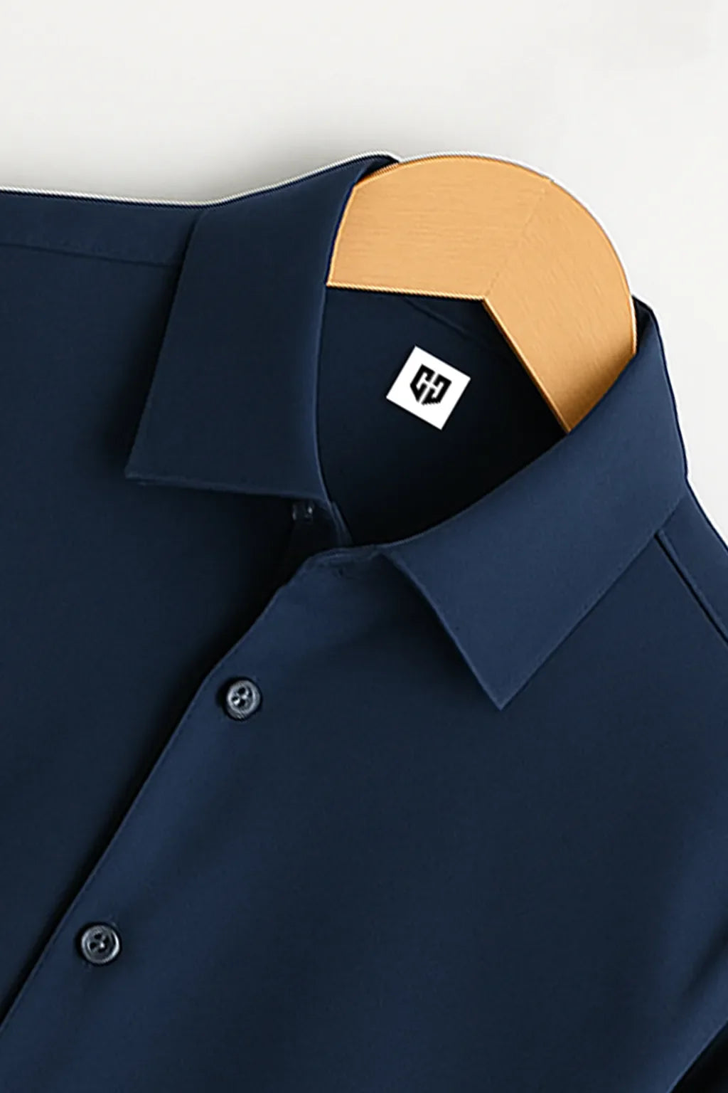 Gentlehaus's Signature Dak Blue Camp Collar Design with Crisp Stitching and Polished Look Shirt